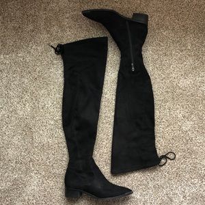 Marc Fisher LTD over the knee black suede boot size 8